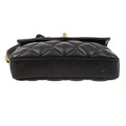 CHANEL Quilted CC Chain Belt Waist Bum Bag Black Leather
