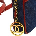 CHANEL Quilted CC Belt Waist Bum Bag Red Denim Leather Purse