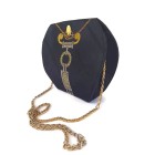 80's Cartier silk scarf gemstone print logo gold chain