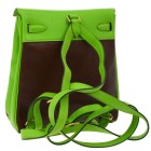 Auth HERMES KELLY ADO PM Backpack Bag Brown Green Amazonia Veau Gulliver