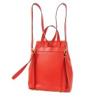CELINE Logos Backpack Hand Bag M95* Orange Leather
