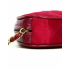 Chanel Burgundy Satin Quilted CC Clutch Bag