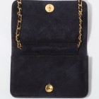 CHANEL WOC Bag Navy Blue Suede Quilted Clutch