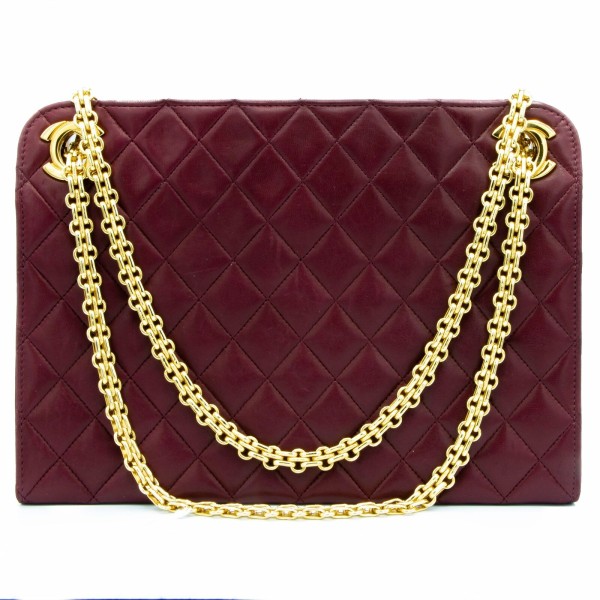 Chanel Brown Handbag with Gold-Colored Strap