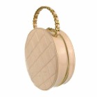 Chanel Vanity Hand Bag Celeb CC Round shape Enamel Woman Auth 