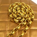 CHANEL Quilted CC Single Chain Shoulder Bag Bronze Leather