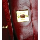 CHANEL Cherry Red Mini Bag with Interlocking Logo Clasp & Chain, c. 80's