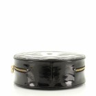 Chanel Round Top Handle Vanity Case Quilted Patent