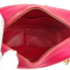 CHANEL Quilted Fringe CC Purse Red Satin