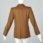Medium YSL Rive Gauche 1990s Brown Wool Blazer Jacket