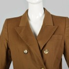 Medium YSL Rive Gauche 1990s Brown Wool Blazer Jacket