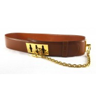 Brown belt with chain OLD Celine
