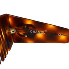 CHANEL CC Logos Comb Sunglasses Brown Plastic