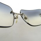CHANEL CC Logos Sunglasses 4017 D Coco Marks Blue Eye Wear Rhinestone Women[A]