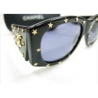 CHANEL Star Studs Sunglasses Eye Wear CC Logo Black 03525 94305